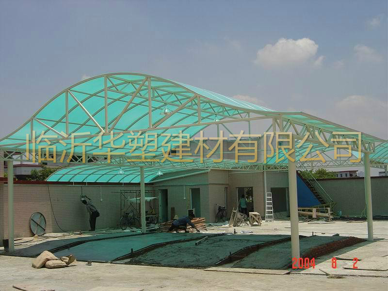 波浪造型陽(yáng)光板安裝效果